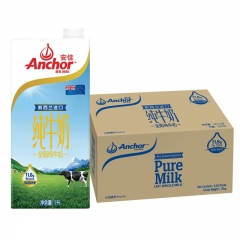 新西兰原装进口 安佳（Anchor）全脂纯牛奶 1L*12盒/箱