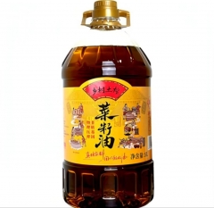 cq 乡村土榨菜籽油家用菜油外婆乡食用油物理压榨5L/桶